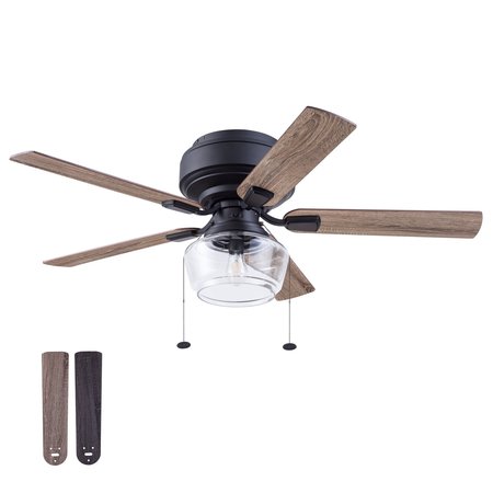 PROMINENCE HOME Macenna, 52 in. Ceiling Fan with Light, Matte Black 51663-40